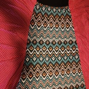 Vanity Maxi Skirt - Black, Blue, Orange